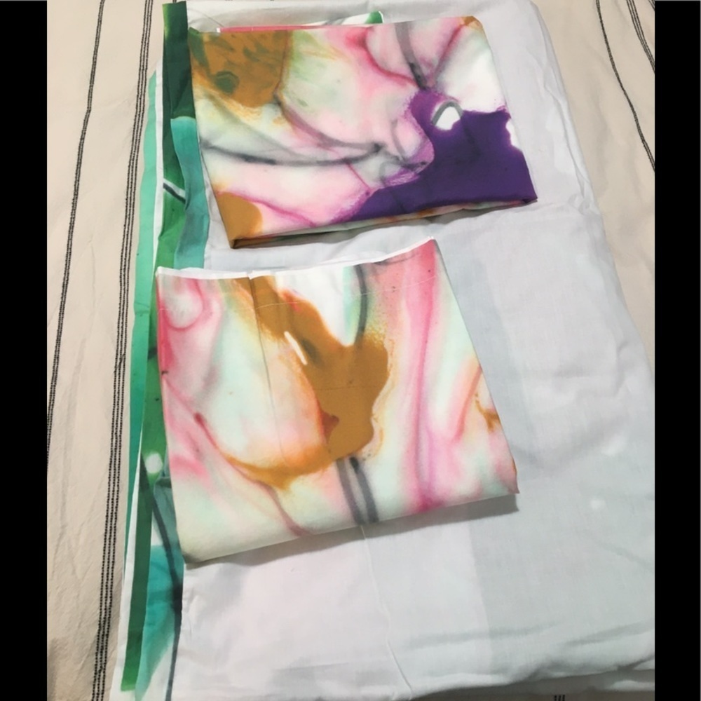 //New Abstract Duvet Set Charming Flowers Ombre Art Print - Picture 4 of 16